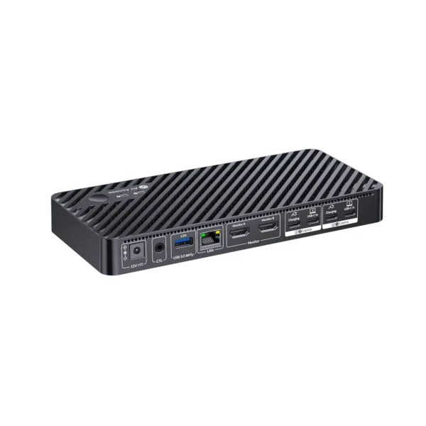 USB-C KVM Switch Docking Station for 2 Laptops & 4K Dual Monitor, 11-in-1 Design (100W PD), 1G Ethernet Port, EDID Emulation          KD-E20