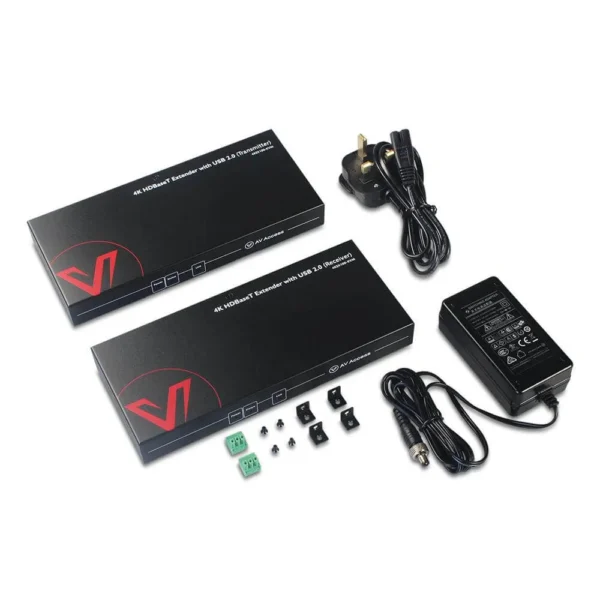 Zero-Latency 4K HDMI KVM Extender, 100m/330ft HDBaseT Extender w/ 4-Port USB 2.0 for PC Control, 1080P@120Hz, PoH & RS232        4KEX100-KVM - Image 3