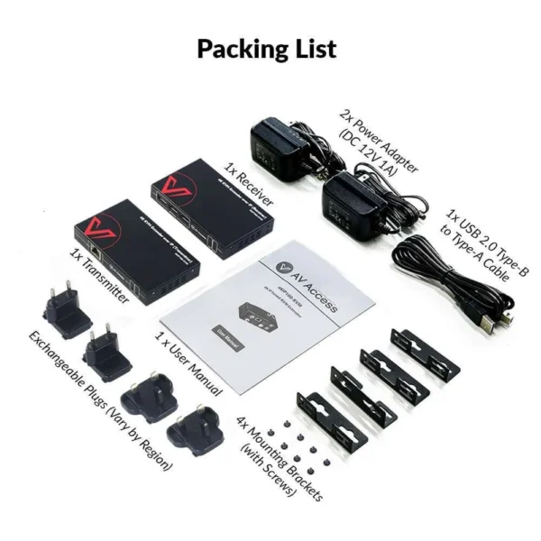 4K HDMI KVM Extender over IP, 120m/390ft USB Extender w/ Zero Latency & 1080P@120Hz, up to 16 Sets with DIP Setting    4KIP100-KVM - Image 5