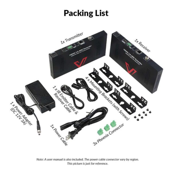 4K HDMI Extender with ARC, HDBaseT Extender w/ SPDIF Audio Extension, 2-Way IR, CEC, PoC & RS232, Ideal for Home Theater         4KEX70-ARC-H2 - Image 6