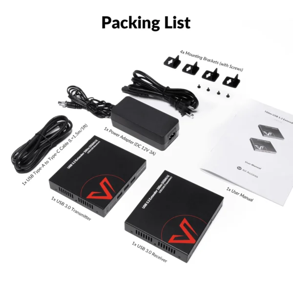 High-End USB 3.2 Extender with Zero Latency, up to 100m/330ft over Cat 6a/7, 4x USB 3.0 Ports, Ideal for Gaming & Streaming            U3EX100 - Image 7